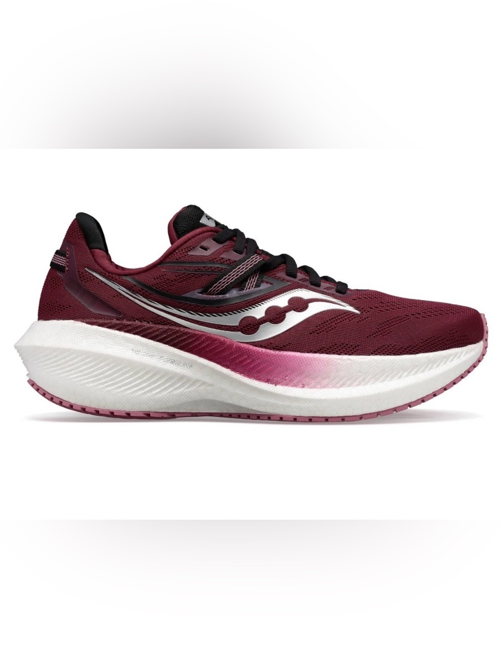 Saucony Triumph 20 Running Shoe Women's Burgundy and Silver Size 8.5